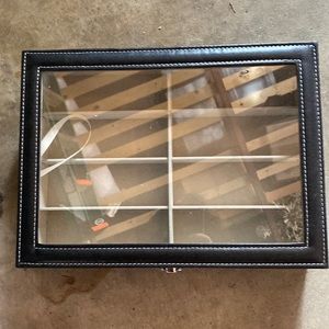 2 jewelry cases 3 1/4 deep, 9 1/2 width and 13 1/4 across front never used